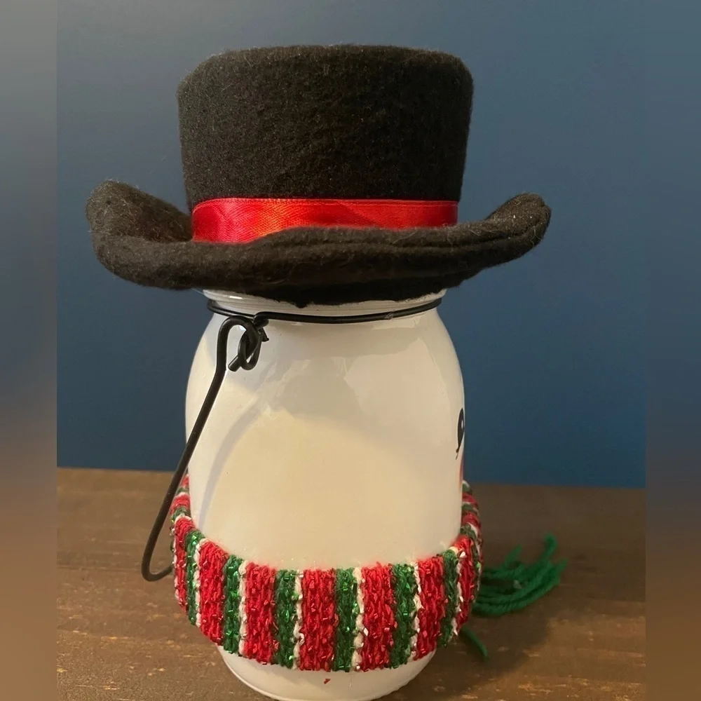 Mason jar snowman